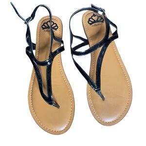 Fergalicious by Fergie black thong sandals